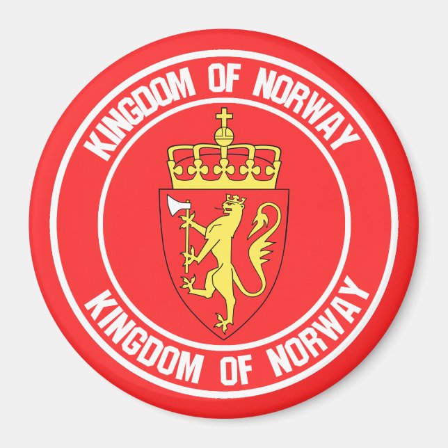 Imã Noruega Round Emblem (Frente)