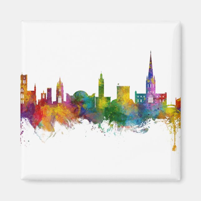 Imã Norwich England Skyline (Frente)