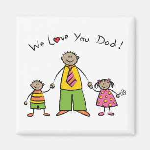 Imã Nós amamo-lo dia dos pais feliz da família dos