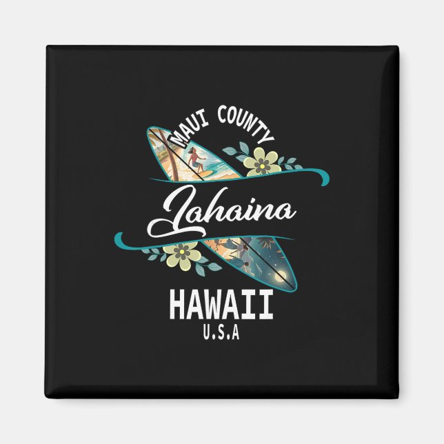 Imã Nós Amamos Lahaina Hawaii Maui Surfe (Frente)
