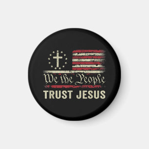 Imã Nós, as Pessoas, confiamos em Jesus - EUA, bandeir