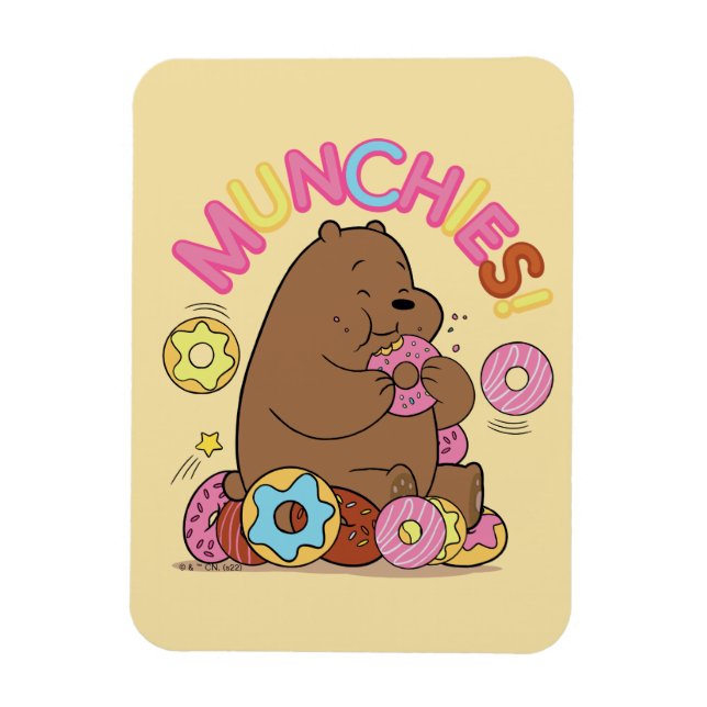 Ímã Nós Bare Bears - Grizz Rosquinha Munchies! (Vertical)