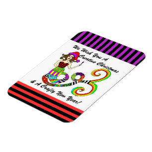 Ímã Nós desejamos-lhe um Natal criativo