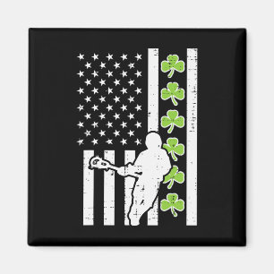 Imã Nós Flag Shamrock Lacrosse Vintage Lax Rua Patrick
