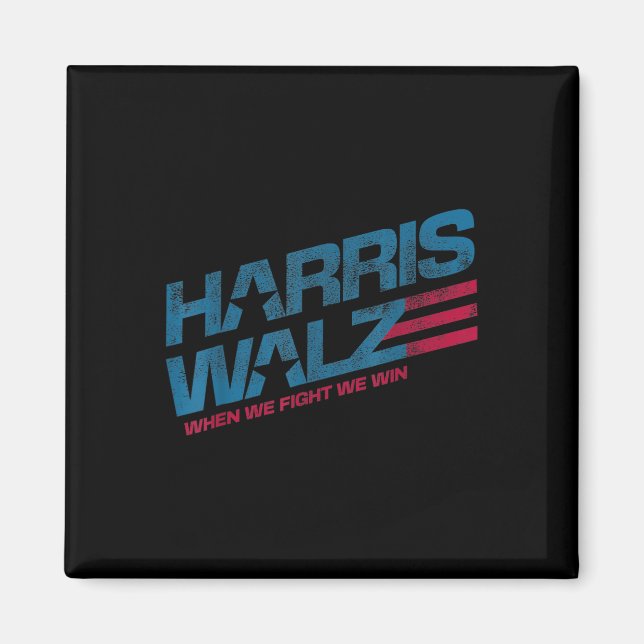 Imã Nós lutamos para ganhar Kamala Harris Lady Boho (Frente)