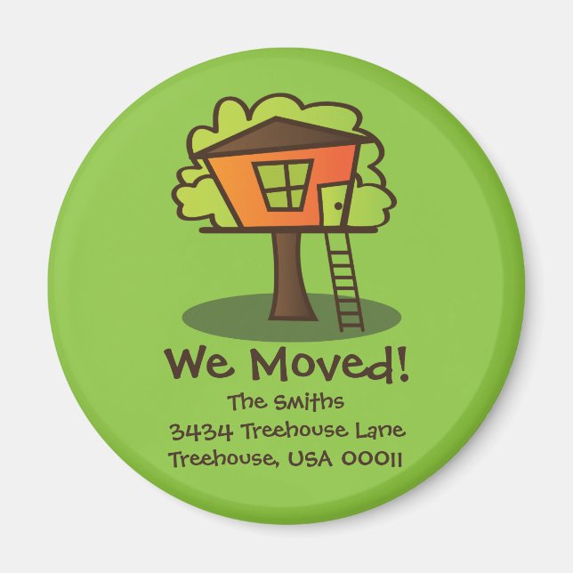 Imã Nós nos mudamos para um Treehouse! (Frente)