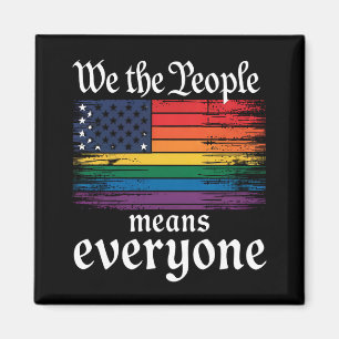 Imã Nós, o Povo, Significa Todos Bandeira EUA LGBTQ