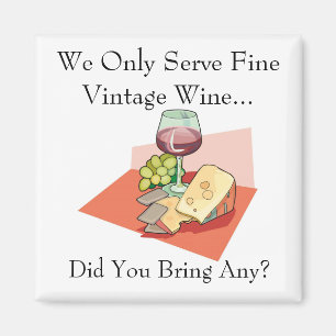 Imã Nós servimos somente o vinho fino do vintage -