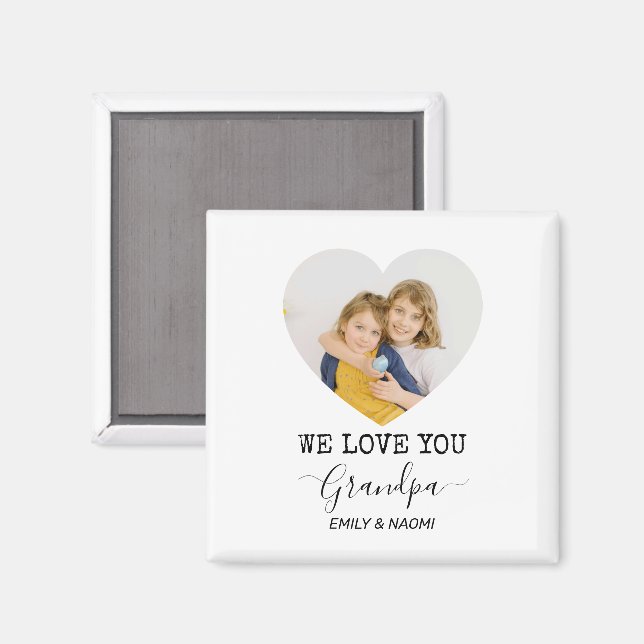 Imã Nós Te Amo Vovô | Magnet Personalizado (Front/Back)