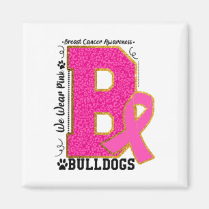 Imã Nós Vestimos Bulldog Rosa, Cachorros-Rosa, Touro d