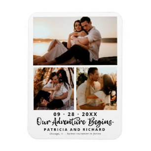 Ímã Nossa Aventura Começa Casamento Salvar Data 3 Foto