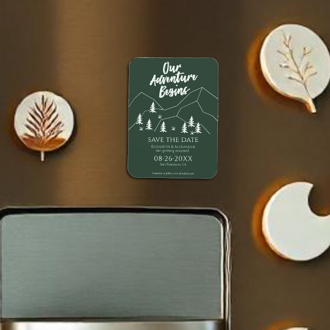 Ímã Nossa Aventura Começa O Casamento Da Floresta. (Criador carregado)