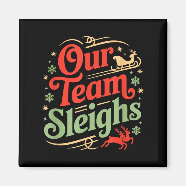 Imã Nossa Equipe Derruba os Renas do Natal do Trabalho (Frente)