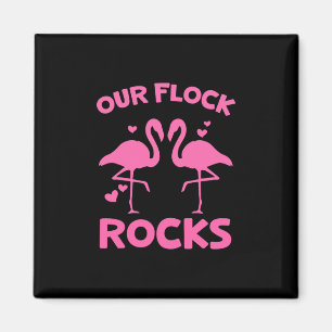 Imã Nossa Manada Balança Camiseta Família Flamingo Fér