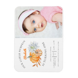 Ímã Nossa Pequena Foto Floral de primeiro aniversario 