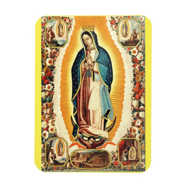 Ímã Nossa Senhora de Guadalupe Arte Radiante (Vertical)