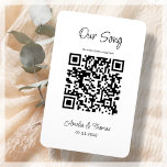 Ímã Nosso Código QR de Música | Manutenção personaliza<br><div class="desc">Apresentando o "Our Song Keepsasasasaket" - uma maneira única e pessoal de estimar para sempre essa melodia especial. Com um fundo branco elegante e um roteiro preto elegante, o ímã pode ser personalizado adicionando seu próprio link QR à sua música de amor favorita. Basta verificar o código e aliviar memórias...</div>