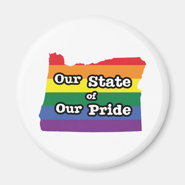 Imã Nosso Estado de Orgulho | Oregon (Frente)