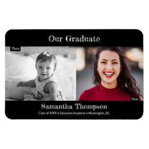 Ímã Nosso Formando Então e Agora Graduação de Fotos