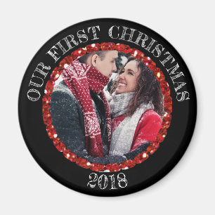 Imã Nosso ímã personalizado primeiro Natal do lembre