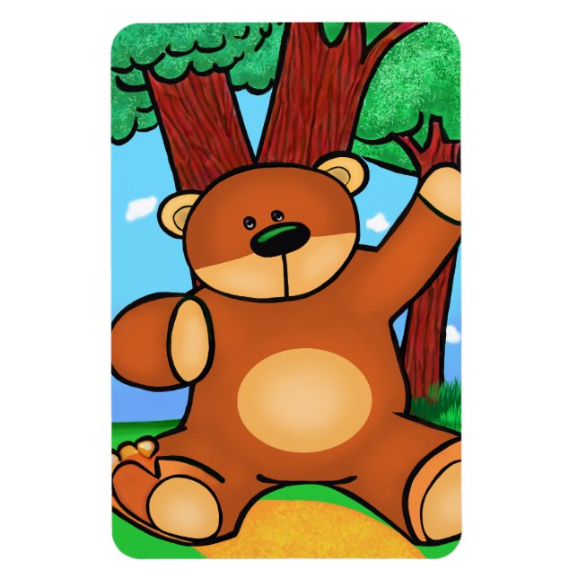 Ímã Nosso na pradaria - Urso na pastagem (Vertical)