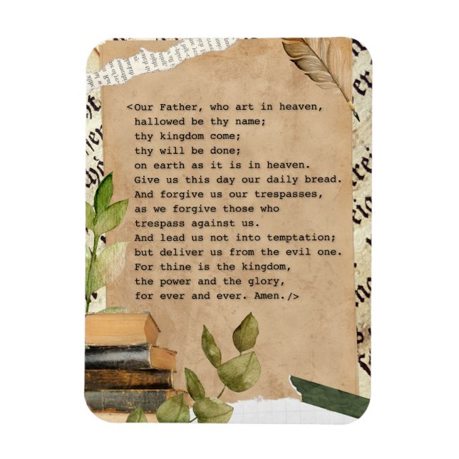 Ímã Nosso Pai ... O Pai Nosso (Vertical)