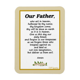 Ímã Nosso Pai Orador Matthew 6:9 Magneta flexível
