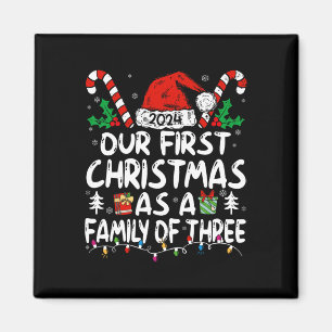 Imã Nosso Primeiro Natal Como Uma Família De Três Novo