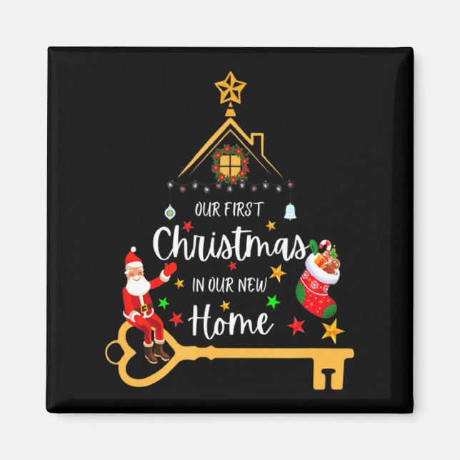 Imã Nosso Primeiro Natal Em Nossa Nova Casa Xmas (Frente)