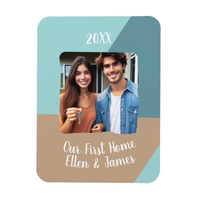 Ímã Nosso Primeiro Presente Personalizado De Foto Para (Vertical)