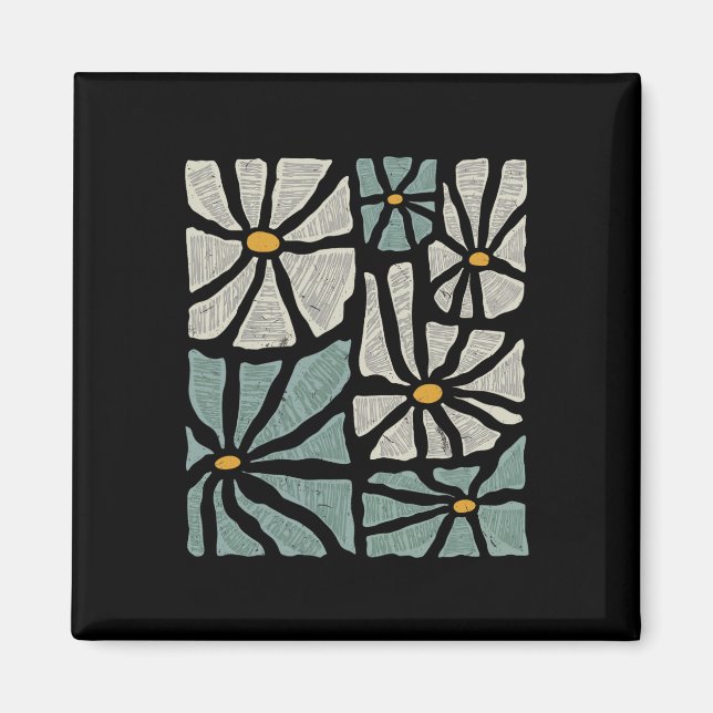 Imã Not My President 2025 Retro Subtle Boho Floral Ant (Frente)