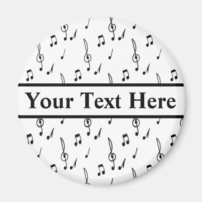 Imã nota de música Padrão Tema Música Tema Clef (Frente)