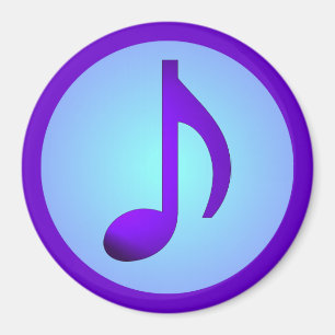 Imã Nota De Música Purple Blue Simplesmente Elegante