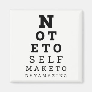 Imã Nota De Teste De Visão Para Autotornar Incrível 