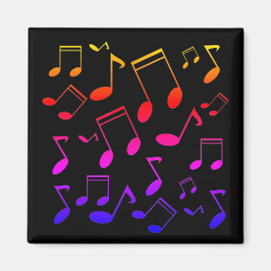 Imã Notas de música em preto