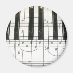 Imã Notas do teclado e da música de piano