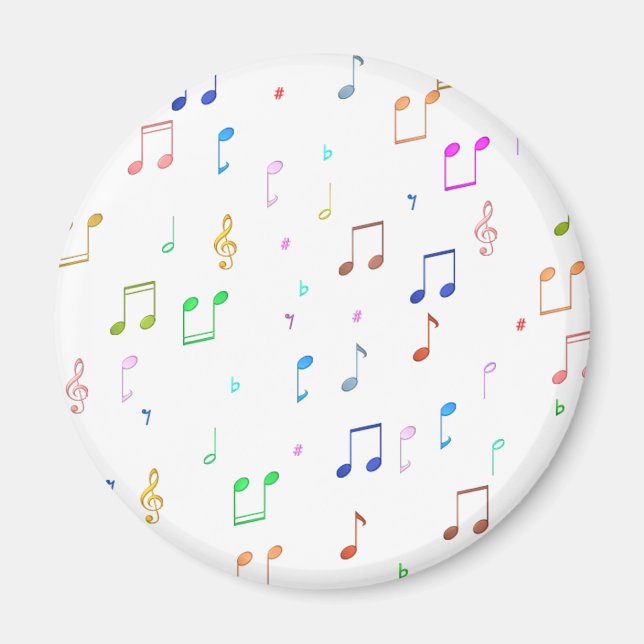 Imã Notas e símbolos de música (Frente)