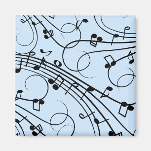 Imã Notas Musicais Elegantes Azul