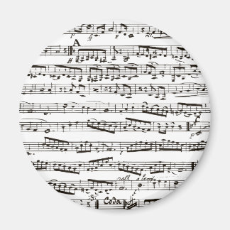Imã Notas musicais em preto e branco