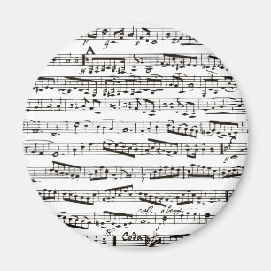 Imã Notas musicais preto e branco
