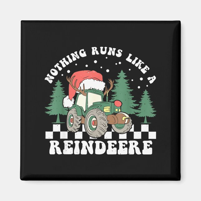 Imã Nothing Runs Like A Reindeer Funny Christmas Famil (Frente)