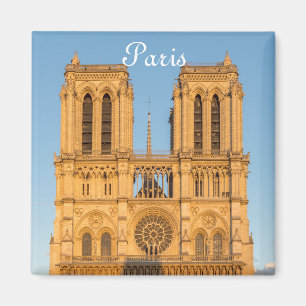 Imã Notre Dame de Paris em Ouro Hour - Paris, França