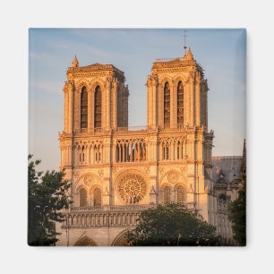 Imã Notre Dame de Paris em Ouro Hour - Paris, França