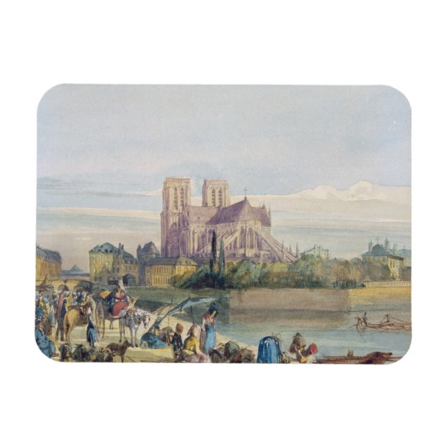 Ímã Notre Dame, Paris (c/c no papel) (Horizontal)