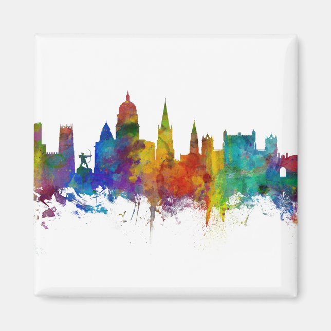 Imã Nottingham England Skyline (Frente)