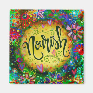 Imã "Nourish'' UMA PALAVRA Inspirivity Magnet
