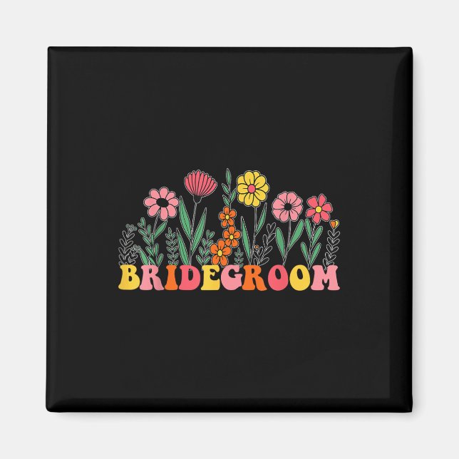 Imã Nova Bridegroom Wildflower Primeiro Aniversário &a (Frente)