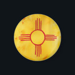 Imã Nova Cor de Água do Sinalizador do Estado do Méxic<br><div class="desc">Veja esta pintura de aquarela doce da bandeira do Estado do Novo México e procure por ela em itens que combinam camisetas,  adesivos,  canecas,  travesseiros e muito mais!</div>