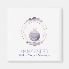 Imã Nova Era Rosa Dourado Geometria Sagrada