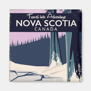 Imã Nova Escócia, poster de viagens de férias do Can